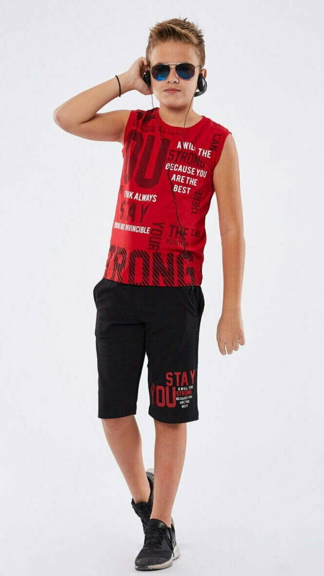 Παιδικό Σετ Βερμούδα Hashtag αγόρι 6-16 ετών