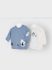 Βρεφικό σετ 2 μπλούζες μακρυμάνικες Mayoral Newborn ECOFRIENDS αγόρι 0-18 μηνών 12-02087-030 Μπλε