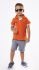 Παιδικό Σετ βερμούδα HASHTAG αγόρι 1-6 ετών 238838 Πορτοκαλί