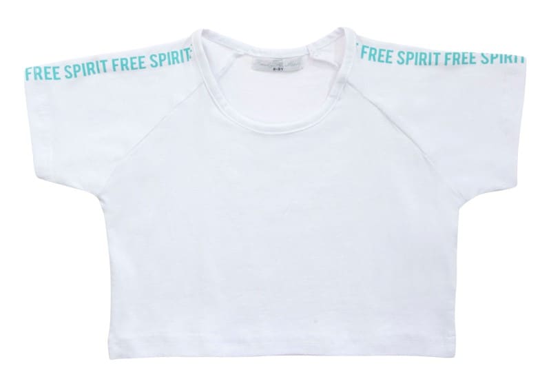 Παιδική μπλούζα κροπ for Funky Kids κορίτσι 6-16 ετών 123-505104-2 Λευκό