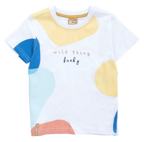 Παιδική μπλούζα for Funky Kids αγόρι 1-6 ετών 123-305114-1 Λευκό