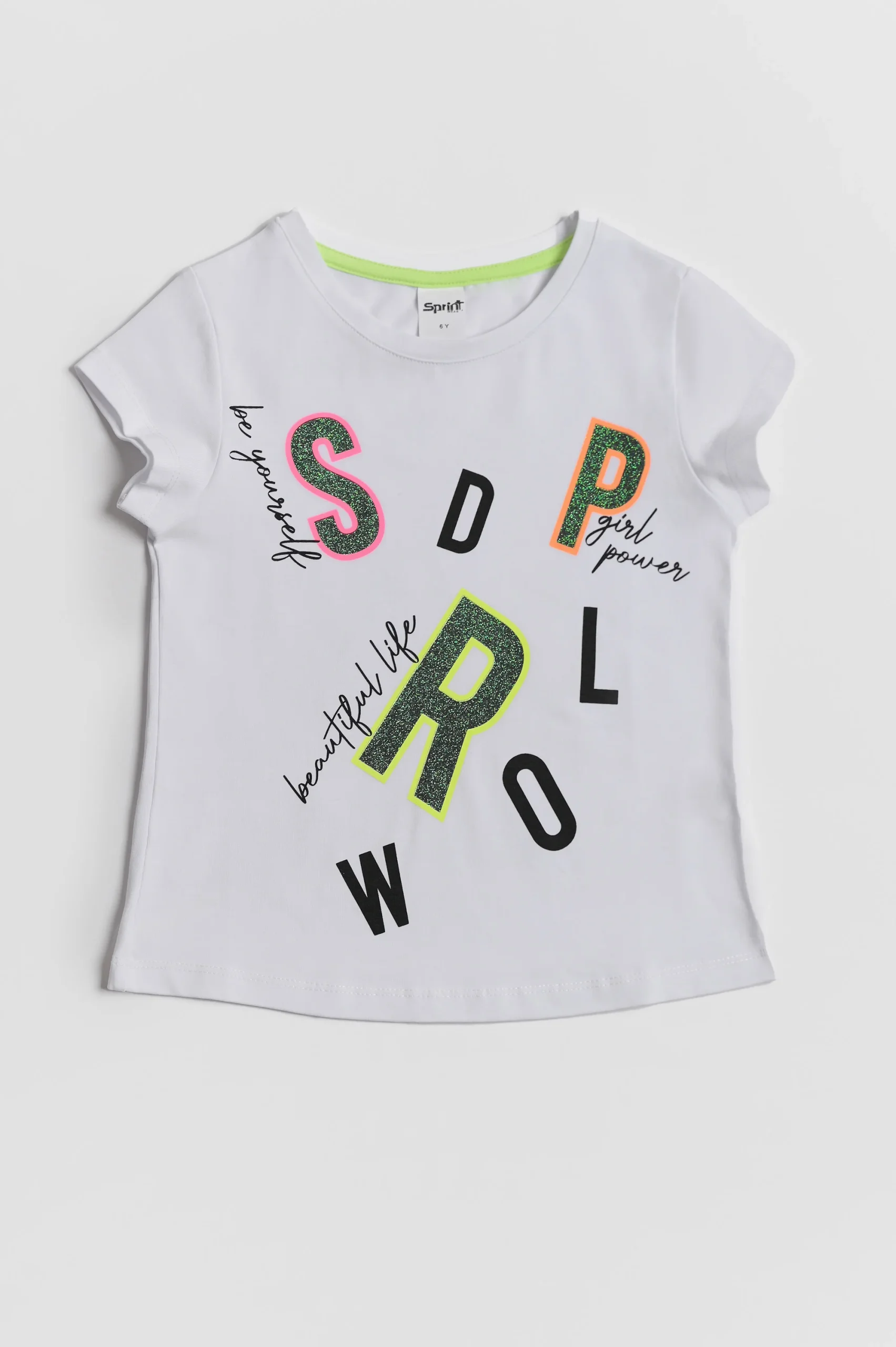 Παιδική μπλούζα Sprint κορίτσι 6-16 ετών 231-4053-100 Λευκό