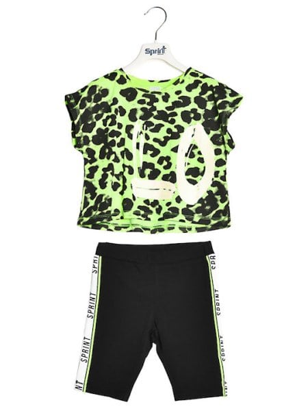 Παιδικό Σετ Κολάν Sprint κορίτσι 6-16 ετών 222-4051-511 Μαύρο