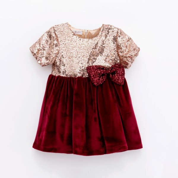 Παιδικό φόρεμα βελουτέ for Funky Kids κορίτσι 1-6 ετών 224-729114-1 Κόκκινο