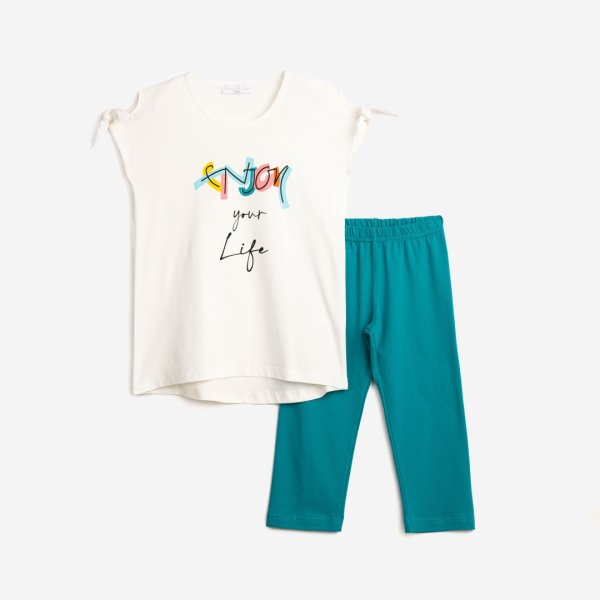 Παιδικό σετ μπλουζοφόρεμα & κολάν for Funky Kids κορίτσι 6-16 ετών 124-519118-1 Εκρού