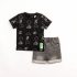 Βρεφικό σετ βερμούδα τζιν for Funky Kids αγόρι 6-24 μηνών 124-802100-1 Μαύρο