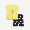 Βρεφικό σετ μπλουζοφόρεμα & κολάν for Funky Kids κορίτσι 6-24 μηνών 124-919106-1 Κίτρινο