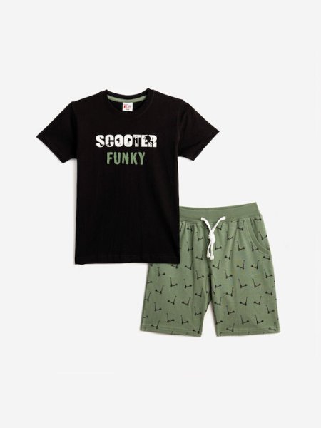 Παιδικό σετ βερμούδα for Funky Kids αγόρι 6-16 ετών 124-101201-1 Μαύρο