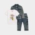 Βρεφικό σετ 3τμχ for Funky Kids αγόρι 6-24 μηνών 124-895110-1 Μπλε