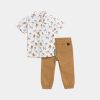 Βρεφικό σετ παντελόνι for Funky Kids αγόρι 6-24 μηνών 124-822102-1 Λευκό