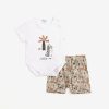 Βρεφικό σετ βερμούδα for Funky Kids αγόρι 6-24 μηνών 124-050111-1 Λευκό