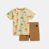 Βρεφικό σετ βερμούδα for Funky Kids αγόρι 6-24 μηνών 124-822103-1 Καφέ