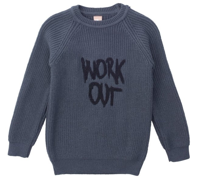 Παιδική μπλούζα πλεκτή for Funky Kids αγόρι 6-16 ετών 223-110105-1 ανθρακί