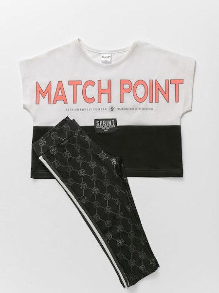 Παιδικό σετ κολάν Sprint κορίτσι 6-16 ετών 231-4032-100 Λευκό