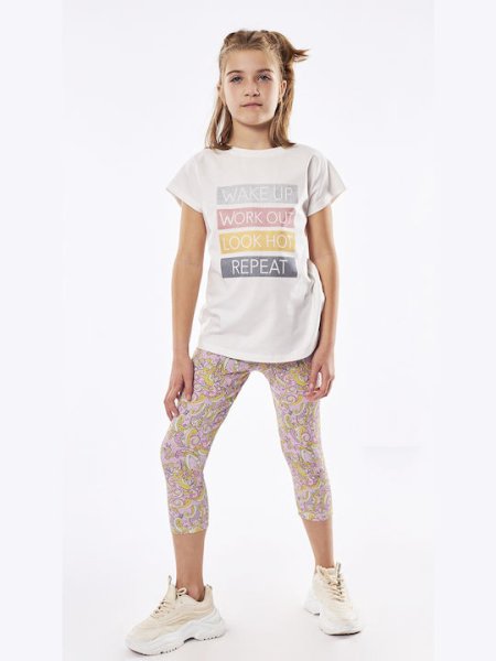 Παιδικό Σετ κολάν ΕΒΙΤΑ κορίτσι 6-16 ετών 238093 Λευκό