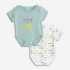 Βρεφικό σετ 2 τμχ κορμάκια for Funky Kids αγόρι 1-12 μηνών 225-050136-1 Μέντα