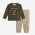 Βρεφικό σετ παντελόνι for Funky Kids αγόρι 6-24 μηνών 225-822107-1 Χακί