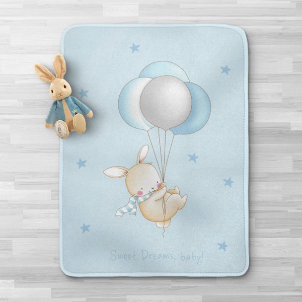 Κουβέρτα Κούνιας Borea Sweet Dreams Σιέλ 100 x 140 cm Κουβέρτα Κούνιας Borea Sweet Dreams Σιέλ 100 x 140 cm