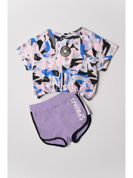 Παιδικό σετ σορτς Sprint κορίτσι 6-16 ετών 231-4024-837 Μωβ