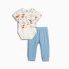 Βρεφικό σετ κορμάκι-παντελόνι for Funky Kids αγόρι 1-12 μηνών 125-050135-1 Λευκό
