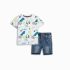 Παιδικό σετ φούτερ τζιν for Funky Kids αγόρι 2-6 ετών 125-302103-1 Λευκό