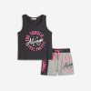 Παιδικό σετ σορτς for Funky Kids κορίτσι 6-16 ετών 125-524107-2 Ανθρακί