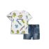 Βρεφικό σετ φούτερ τζιν for Funky Kids αγόρι 6-24 μηνών 125-802101-1 Λευκό