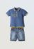 Παιδικό σετ τζιν βερμούδα Hashtag αγόρι 1-6 ετών 254808 Μπλε