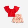 Παιδικό σετ σορτς for Funky Kids κορίτσι 6-16 ετών 125-525105-1 Κόκκινο