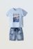 Παιδικό σετ βερμούδα Hashtag αγόρι 1-6 ετών 254841 Μπλε