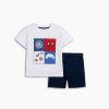 Παιδικό σετ βερμούδα for Funky Kids αγόρι 2-6 ετών 125-301130-1 Λευκό