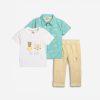 Βρεφικό σετ 3τμχ for Funky Kids αγόρι 6-24 μηνών 125-895101-1 Τυρκουάζ