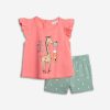 Βρεφικό σετ σορτς for Funky Kids κορίτσι 6-24 μηνών 125-924107-1 Ροζ