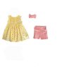 Βρεφικό σετ 3τμχ φόρεμα for Funky Kids κορίτσι 6-24 μηνών 125-929118-1 Κίτρινο