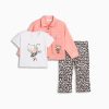 Βρεφικό σετ 3τμχ for Funky Kids κορίτσι 6-24 μηνών 125-995110-1 Ροζ