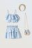 Παιδικό σετ σορτς ΕΒΙΤΑ κορίτσι 1-6 ετών 254207 Γαλάζιο