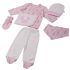 Βρεφικό Σετ 5τμχ ΕΒΙΤΑ MINI κορίτσι 0-3 μηνών ΜΙ-007 Ροζ
