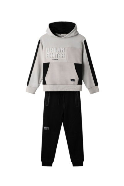 Παιδικό σετ φόρμα φούτερ αχν. Hashtag αγόρι 6-16 ετών 255702 Γκρι