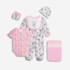 Βρεφικό σετ 8τμχ for Funky kids κορίτσι 1-12 μηνών 226-060101-1 Ροζ