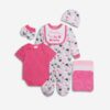 Βρεφικό σετ 8τμχ for Funky kids κορίτσι 1-12 μηνών 226-060102-1 Ροζ