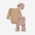 Βρεφικό σετ 3τμχ for Funky Kids κορίτσι 6-24 μηνών 226-060106-1 μπεζ