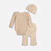 Βρεφικό σετ 3τμχ for Funky Kids κορίτσι 6-24 μηνών 226-060108-1 μπεζ