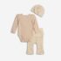 Βρεφικό σετ 3τμχ for Funky Kids κορίτσι 6-24 μηνών 226-060108-1 μπεζ