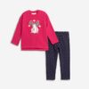 Παιδικό σετ μπλουζοφόρεμα & κολάν for Funky Kids κορίτσι 2-6 ετών 226-71103-1 ροζ