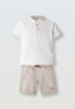 Παιδικό σετ τζιν βερμούδα Hashtag αγόρι 1-6 ετών 266824 Λευκό