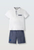 Παιδικό σετ βερμούδα Hashtag αγόρι 1-6 ετών 266825 Μπλε