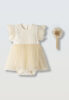 Βρεφικό φόρεμα ΕΒΙΤΑ κορίτσι 3-18 μηνών 266500 Εκρού