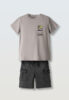 Παιδικό σετ βερμούδα Hashtag αγόρι 6-16 ετών 266734 Γκρι