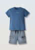Παιδικό σετ βερμούδα Hashtag αγόρι 6-16 ετών 266736 Μπλε