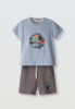 Παιδικό σετ βερμούδα Hashtag αγόρι 1-6 ετών 266829 Γκρι